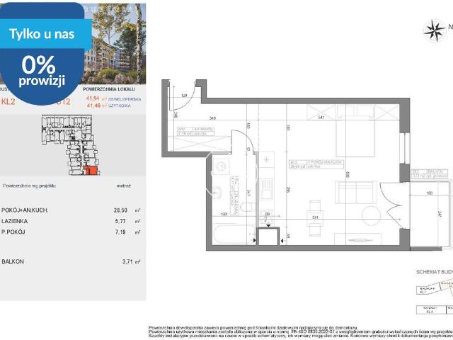 Przestronne 41,46 m² w Bocianowie – idealne dla singla lub pary