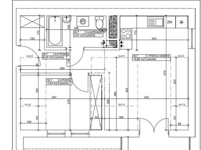 Przestronne 2 pokojowe mieszkanie 35,38 m2 w Fordonie