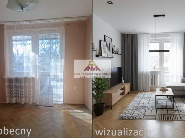 Przestronne 2 pokojowe mieszkanie na LSM z balkonem