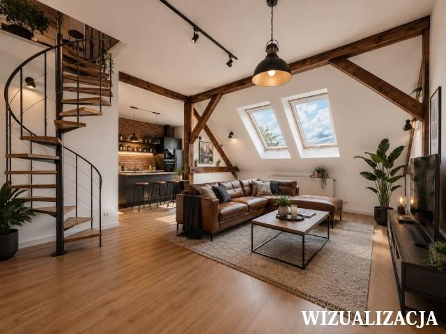 Przestronne 2 pokojowe mieszkanie na poddaszu z antresolą