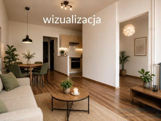 Przestronne 2 pokojowe mieszkanie na wysokim parterze