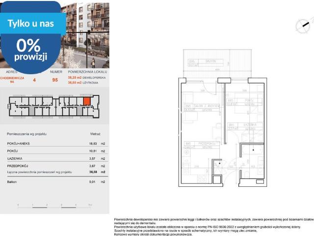 Przestronne 2 pokojowe mieszkanie w Bielawach, 37 m2