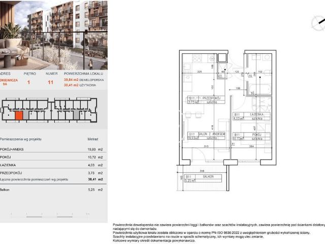 Przestronne 2 pokojowe mieszkanie w Bielawach, 49,45 m2