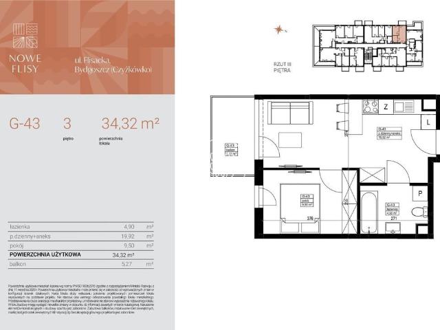 Przestronne 4 pokojowe mieszkanie 34,32 m² w Czyżkówku