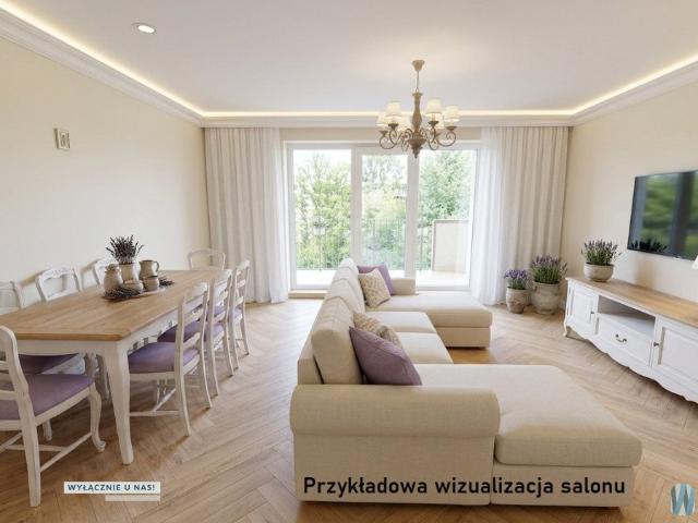 Przestronne 3 pokoje z loggią i ogrodem w Starej Miłosnej