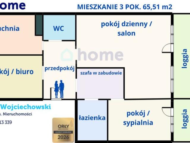 Przestronne 3 pokoje z loggiami i osobną kuchnią
