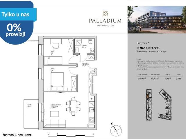 Przestronne 3 pokojowe mieszkanie w Bielawach, 49,91 m2