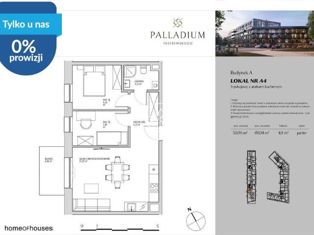 Polecam przestronne 3 pokojowe mieszkanie 49 m² w Bielawach