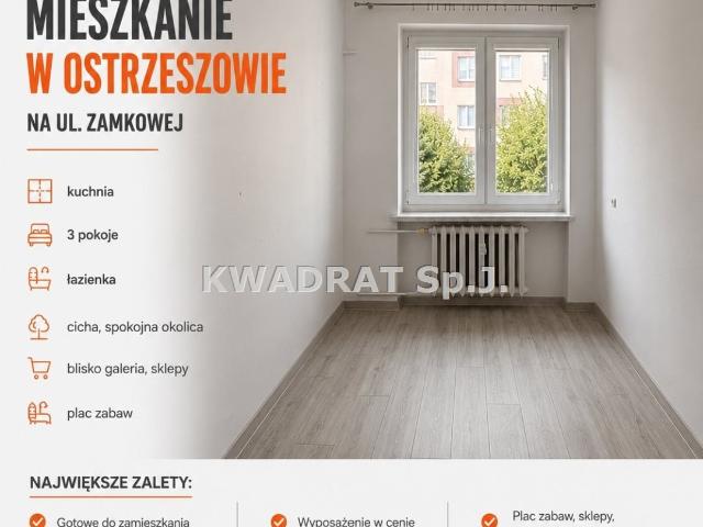 Zapraszam do obejrzenia 3 pokojowego mieszkania 51 m² w Ostrzeszowie