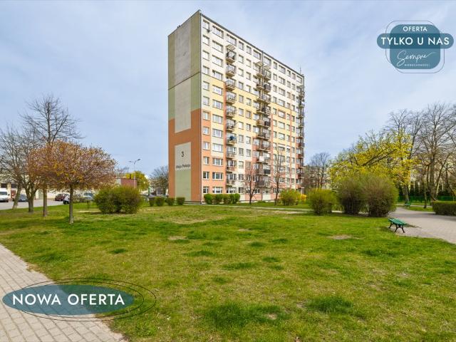 Przestronne 3 pokojowe mieszkanie z balkonem, 48,2 m²