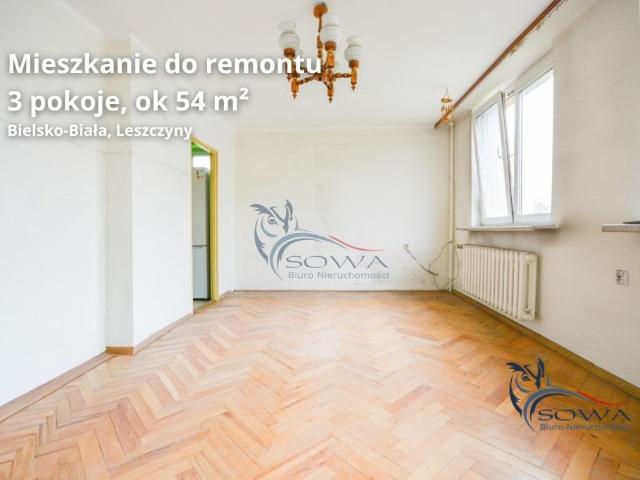 Przestronne 3 pokojowe mieszkanie z balkonem w Bielsku Bała
