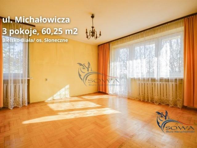 Przestronne 3 pokojowe mieszkanie z potencjałem w centrum Bielska