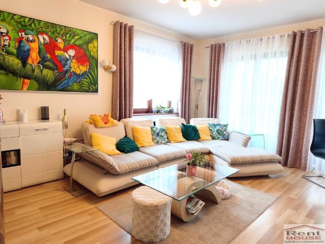 Przestronne mieszkanie z ogrodem i garażem, 80 m2