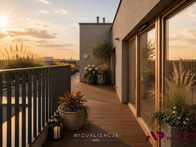 Przestronny apartament z tarasem 50 m² i garażem w Łazarzu