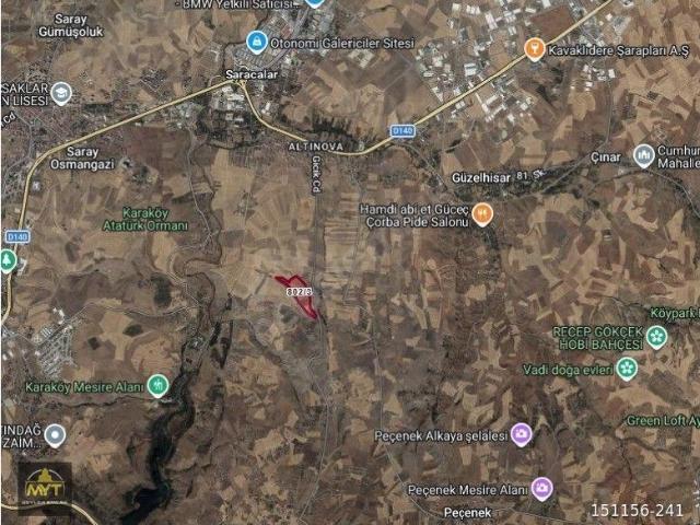 PURSAKLAR ALTINOVA ESKİ 957 YENİ 8023 PARSELDe 517m İMARA YAKIN SATILIK TARLA