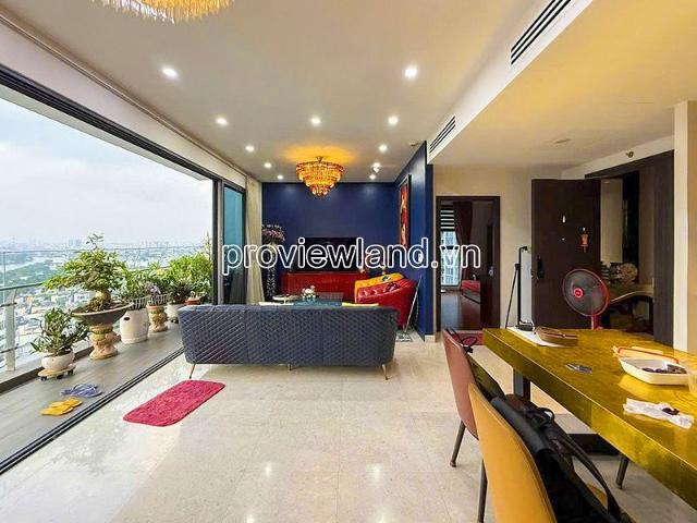 Q2 Thảo Điền Fraser cho thuê căn hộ tháp T3 với 4 phòng ngủ thang máy riêng view sông trực diện