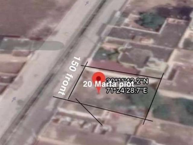 Qasim Bela: 1 Kanal Wide Front Plot on main double road Multan Qasim Bela ID 15954