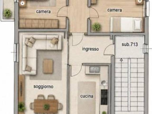 Quadrilocale in vendita a Curno via Emilia