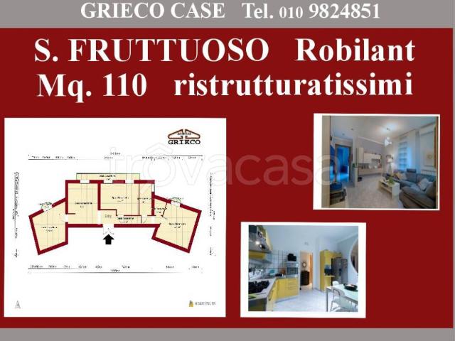 Quadrilocale in vendita a Genova via Marina di Robilant, San Fruttuoso