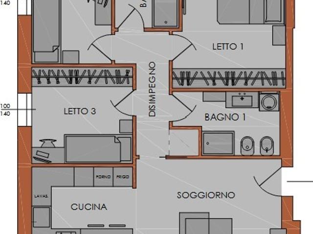 Quadrilocale in vendita a Piacenza