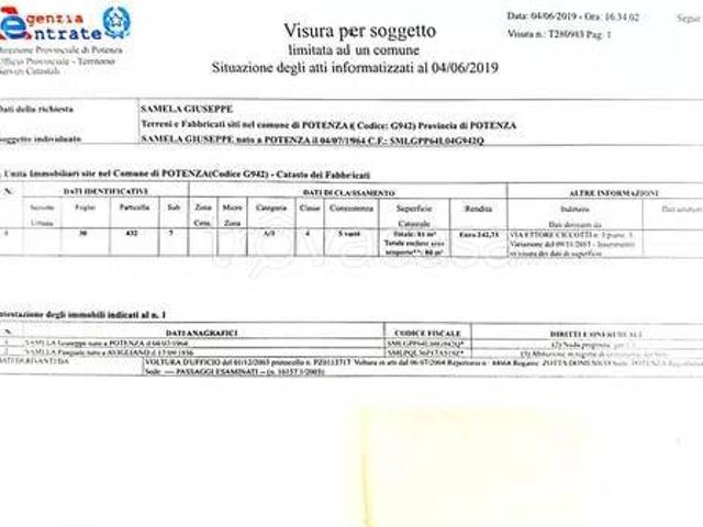 Quadrilocale in vendita a Potenza via Ettore Ciccotti, 3