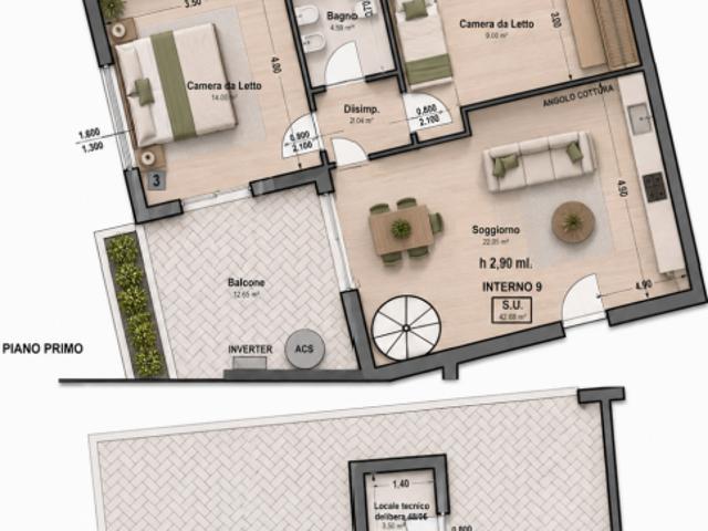 Quadrilocale in vendita a Roma