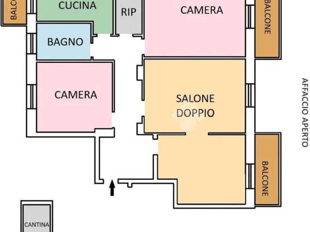 Quadrilocale in vendita a Roma via campi flegrei, 63, Città Giardino