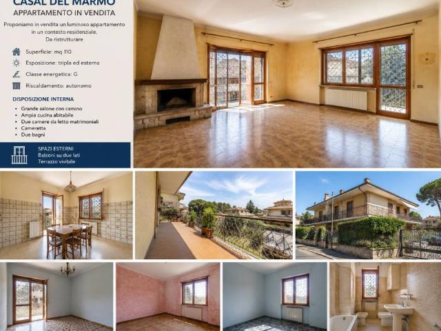 Quadrilocale in vendita a Roma via Dronero, Collina delle Muse