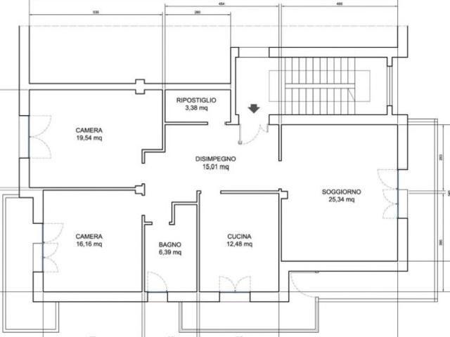 QUADRILOCALE VIA COLOMBETTO: 490 euro