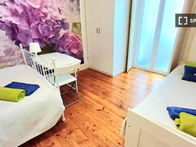 Quarto em apartamento compartilhado para alugar em Lisboa, com 7 quartos