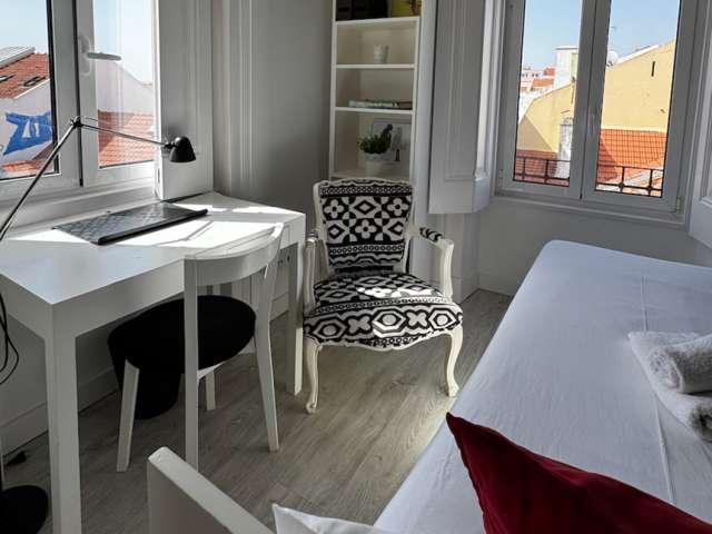 Quarto em apartamento partilhado de 4 quartos para alugar em Lisboa