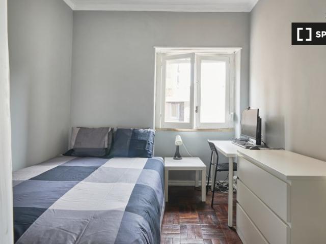 Quarto em apartamento partilhado de 11 quartos para alugar em Lisboa