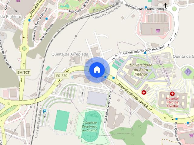 Quarto em frente ao Hospital da Covilha