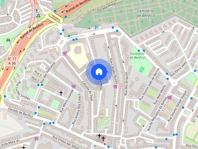 Quarto individual ambiente calmo em Benfica