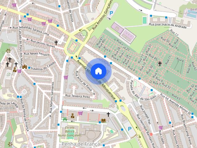 Quarto individual mobilado e com wc privativo em Lisboa