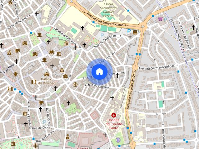 Quarto junto a Universidade e Hospital em Evora