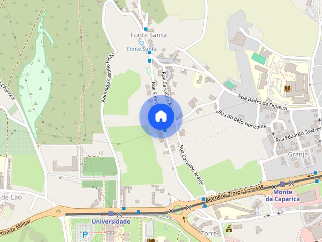 Quarto mobilado para estudante Caparica