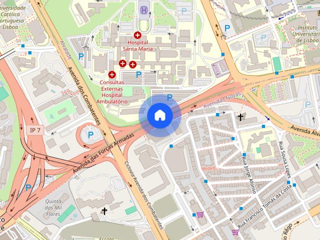 Quarto na Cidade Universitaria e Hospital Santa Maria