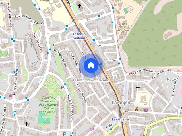 Quartos em Almada proximo metro Antonio Gedeao