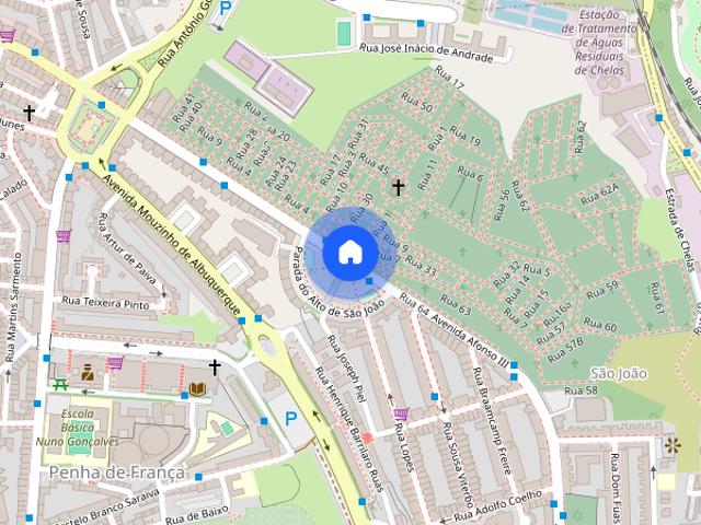 Quartos localizados no centro de Lisboa