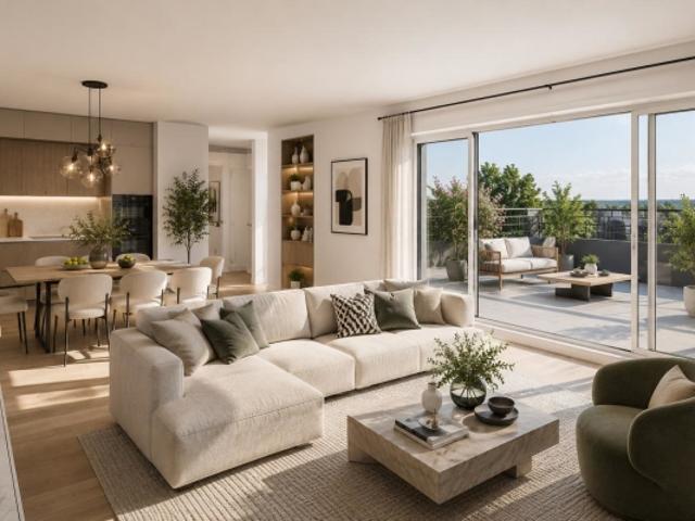 QUARTIER DES BORDS DE MARNE SUPERBE 4 PIÈCES DE 105 M² AVEC 54 M² D'ESPACES EXTÉRIEURS