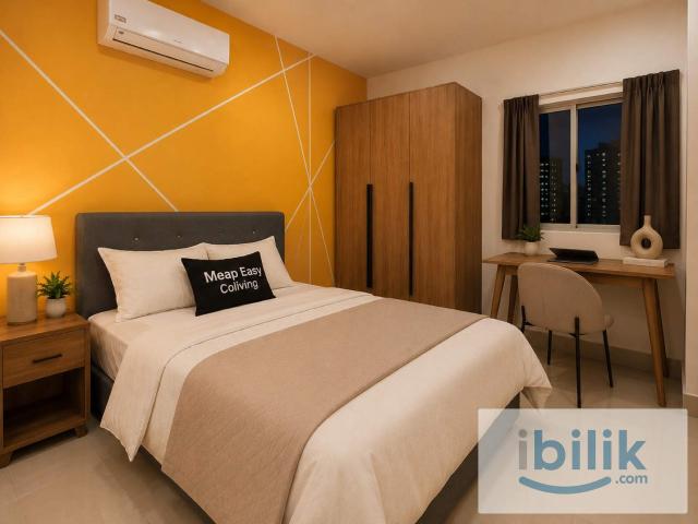 Queen Room @ Nexus Residence Taman Pertama / Female Only Unit / 2 min Walk MRT Nearby / Fully Furnished