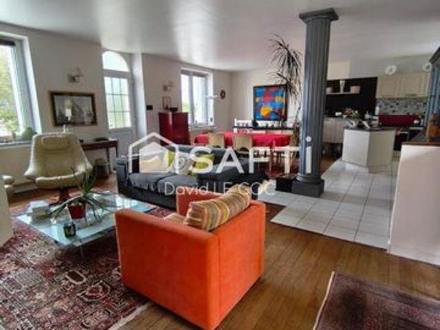 Quimper, quimper moulin vert, 170 m² habitable, extention contemporaine, 5 chambres dont deux suite parentale en rdc