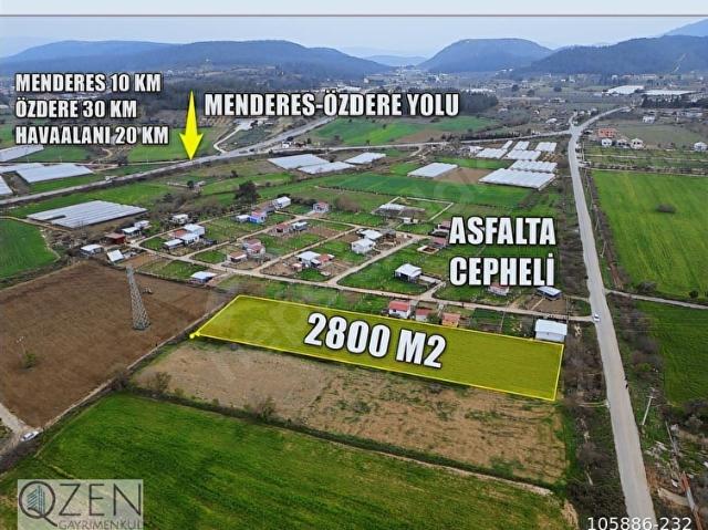 Q'ZEN DEN DEĞİRMENDREDE CADDE CEPHELİ 2800 M2 ATADAN HİSSE TARLA