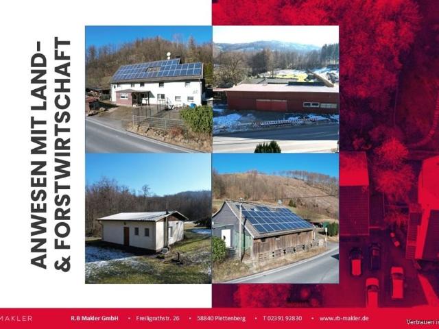 R.B. Makler: Zweifamilienhaus mit land und forstwirtschaftlichen Flächen und weiteren Bauten
