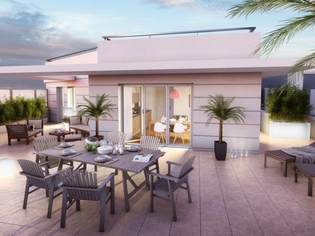 RARE ! MAGNIFIQUE VILLA TOIT DE 100M² AVEC 120M² D'EXTERIEUR A LA VUE DEGAGEE 4 pièces, 100 m²