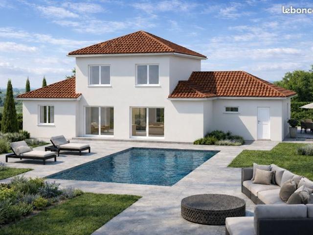Rare opportunité au cœur de Soues – Terrain de 740 m² avec maison neuve de 130 m² personnalisable et garage – Superbe vue sur les Pyrénées