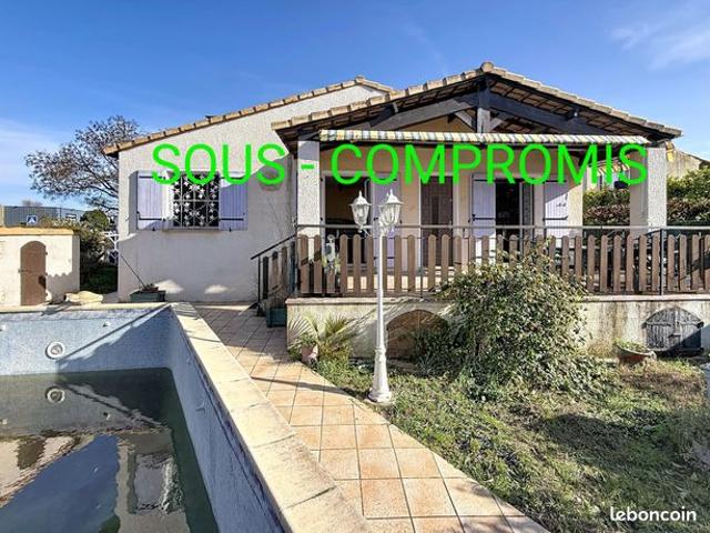 Rare: A Nîmes, Villa individuelle T3 avec piscine et garage 155 000