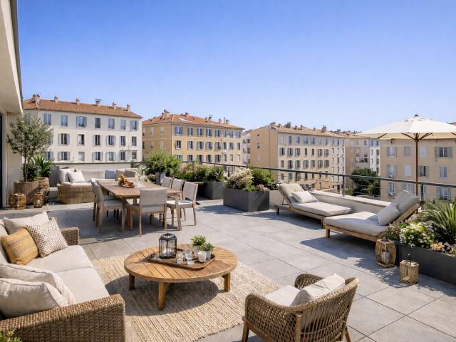 RARE A TOULON TERRASSE DE 60 M² EN DERNIER ETAGE POUR CE MAGNIFIQUE T3 A SAINT JEAN 3 pièces, 60 m²
