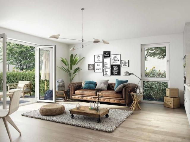 RARE SUR LE MARCHE: BEAU 4 PIECES TRAVERSANT ET D'ANGLE EN REZ DE JARDIN, AU CALME ABSOLU